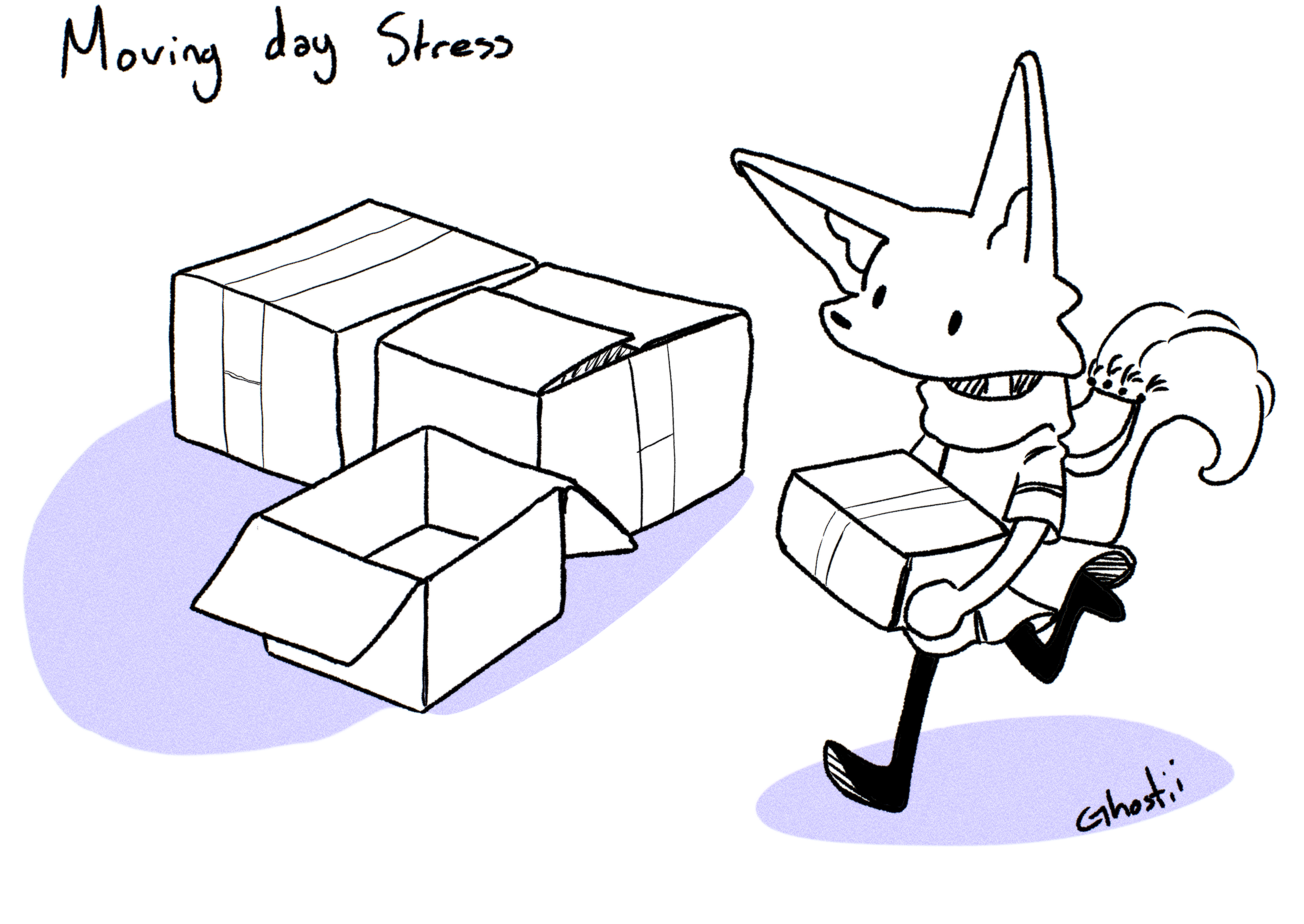 ghost is busy moving in...